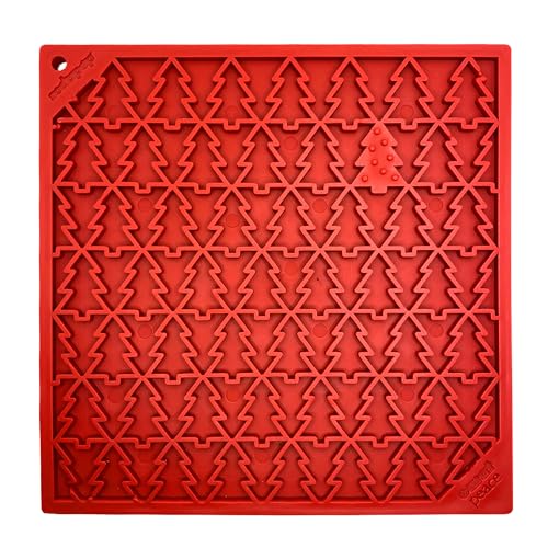 Peace eMat Durable Enrichment Feeder Made in USA from Non (eMat Peace Red / Large)