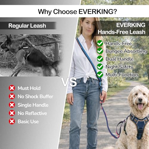 Hands Free Dog Leash with Waist Belt for Running & Walking (Sunset Blaze)