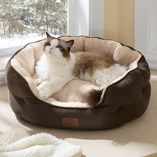 Self Warming Cat Bed (20"L x 19"W x 6"Th / Self Warming Brown)