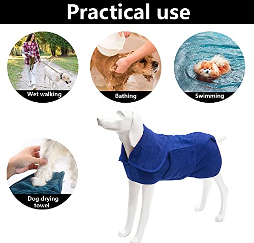 Dog Drying Coat (Large / Blue)