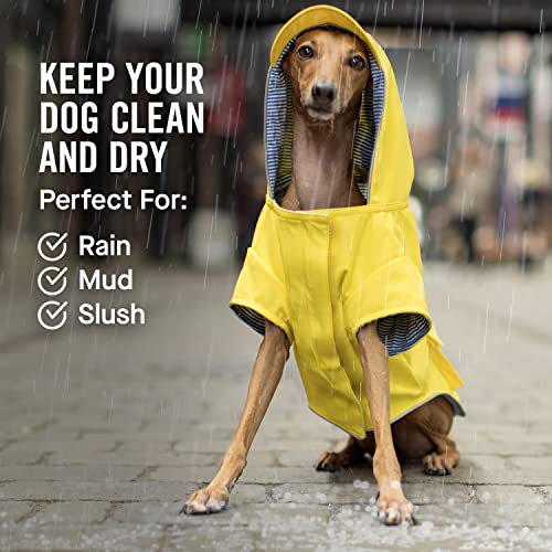 Torrential Tracker Dog Rain Jacket (28 (27-29" back length) / Yellow)