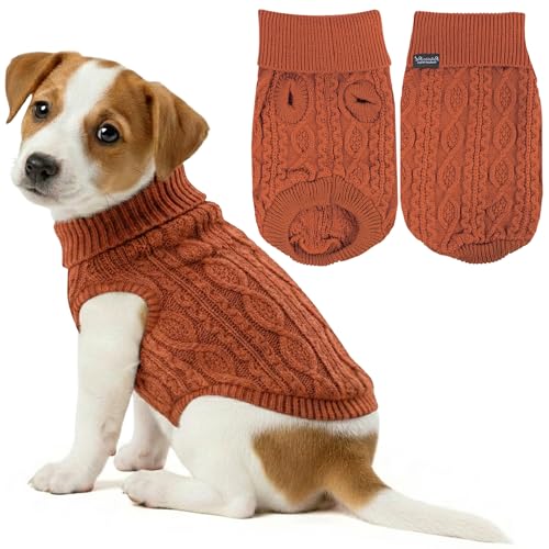Unisex Dog Sweaters (S / Cable Knit Terracota)