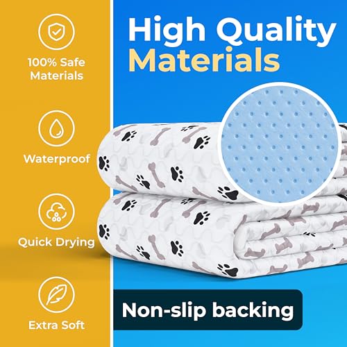 Washable Pee Pads for Dogs (White / 2 Pack - 18x24)