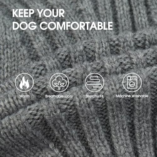 Small Dog Sweater (Light Grey / Large)
