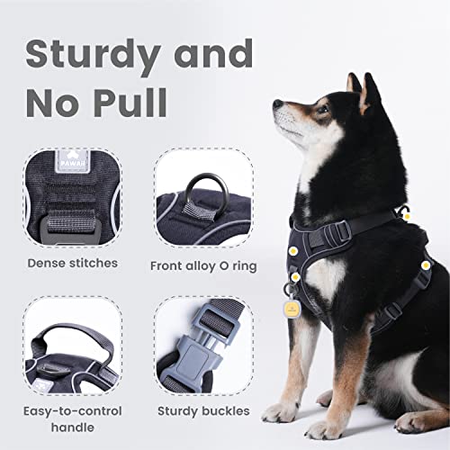 No Pull Dog Harness with Pet ID Tag (L (Chest: 27"-32" ) / Davy's Gray)