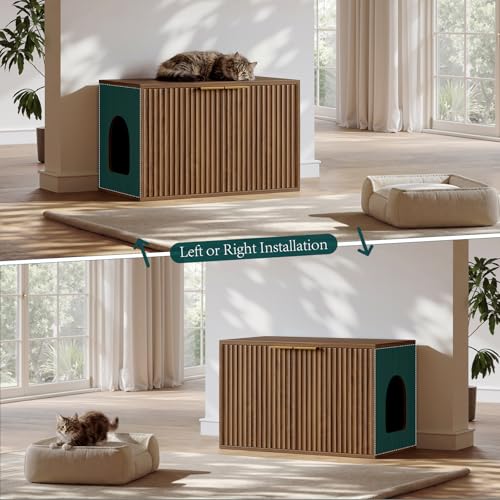 31.5" Cat Litter Box Enclosure Furniture (Walnut)
