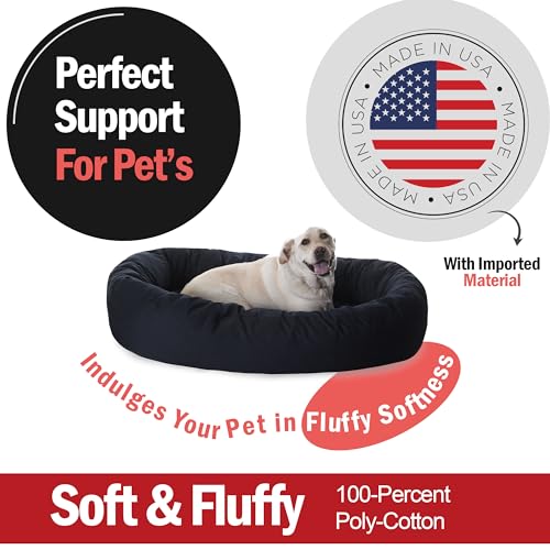 Bagel Calming Dog Bed (Black)