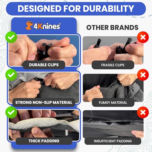 Heavy Duty Rear Seat Cover for Dogs (Grey)