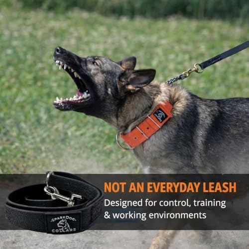 SparkDog 4ft Working Dog Control Leash (Heavy Duty Stainless Steel / L 4' * W 3/4")