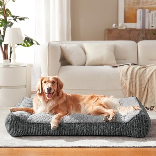 XL Orthopedic Dog Bed for Large Dogs (XL Plus(45"L x 32"W x 9.5"Th) / Light Grey)