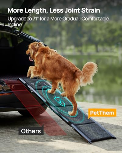 Dog Ramp for Car (Upgraded 71'' L x 19.7" W)