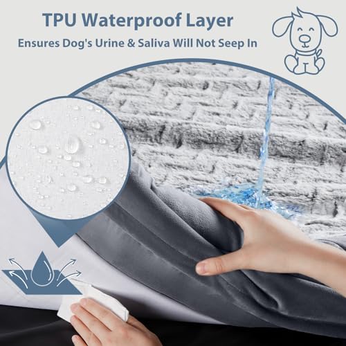 XXXL Big Large Orthopedic for Senior Dog Bed Comfy Sleeping (Dark Gery / XXX-L (53x43x7.5in))