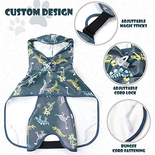 Dog Raincoat for Small Dogs (Small(Label Size:L) / Green)