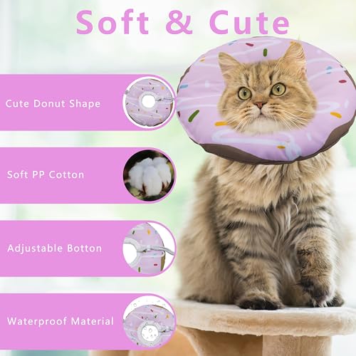 Cat Cone Collar Soft (Waterproof Purple / Large)