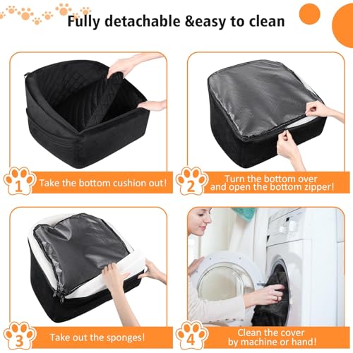 Dog Car Seat for Small Medium Dogs (Black)