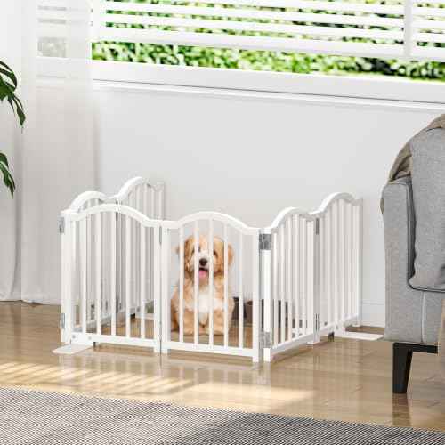 Short Dog Gate Indoor (White / 6 Panel-16''H, Up to 72''W)