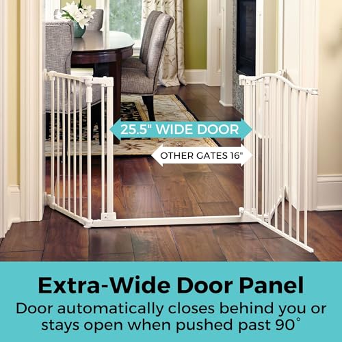 Deluxe Décor Safety Gate (Warm White / 72" Wide)