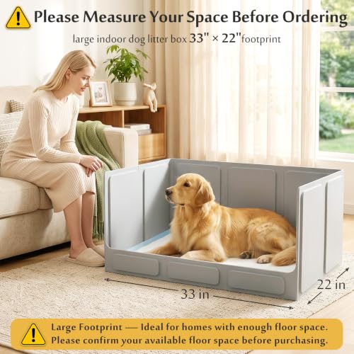 Dog Litter Box with High Walls