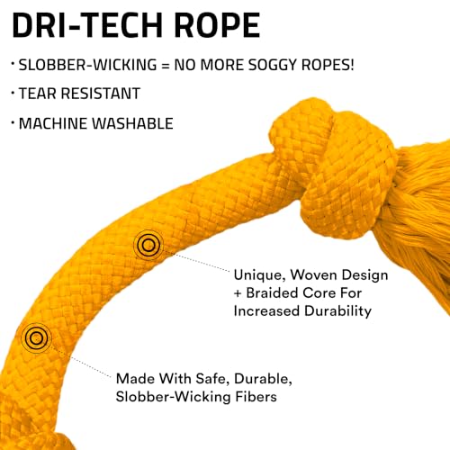 Tug Rope Dog Toys for Large Dogs (Jumbo / Cheddar Cheese)