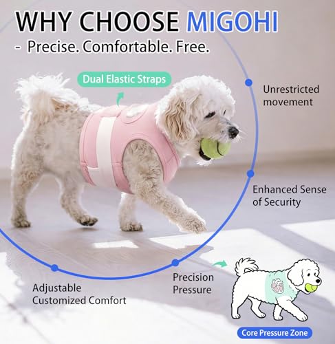 Calming Vest for Large Dogs (Pink / X-Large (Chest: 33.9"/86cm))