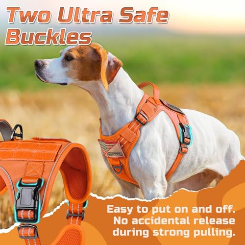 Tactical Dog Harness for Large (Orange / Large)