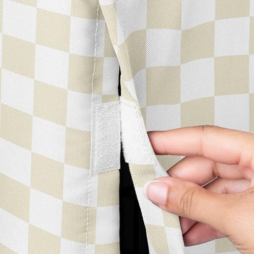 36in. Medium Dog Crate Cover (Taupe and White Checkered / 36.0"L x 23.5"W x 24.0"H)