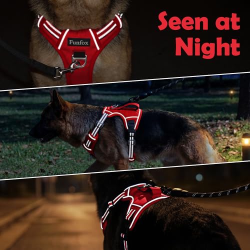 Dog Harness No Pull (Red / X-Large)