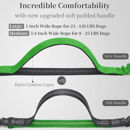Hands Free Dog Leash with Zipper Pouch (Emerald / Large)