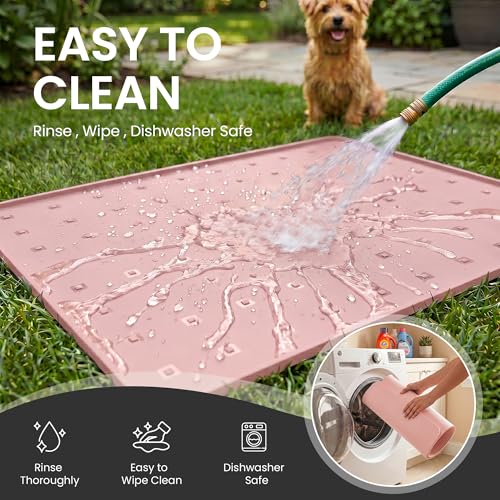 Silicone Pet Feeding Mat (pink / 26*18)