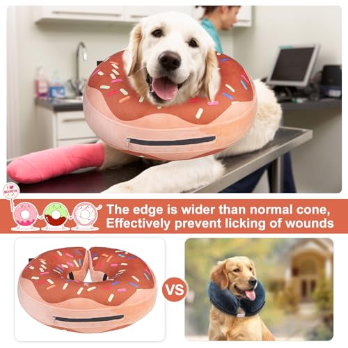 Dog Cone Collar Alternative After Surgery (Brown / M(Neck:13"-16"))