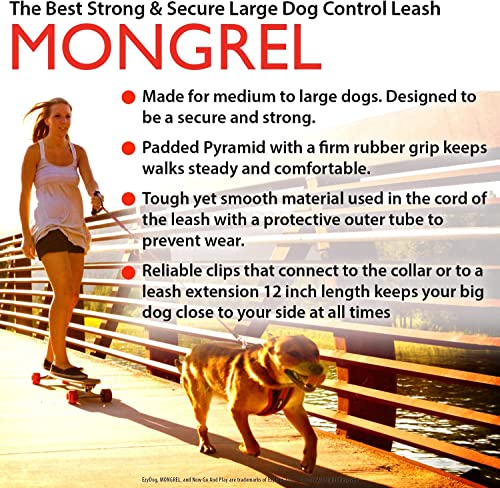 Mongrel 12" Short Dog Leash for Medium to Large Dogs (Black)