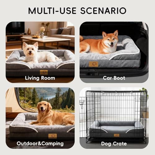 Dog Bed Extra Large Size Dog (48.0"Lx35.0"Wx7.0"H / 00-Dark Grey)
