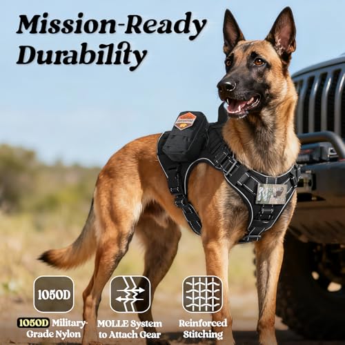 Tactical Dog Harness for Medium (Black Reflex / Medium)