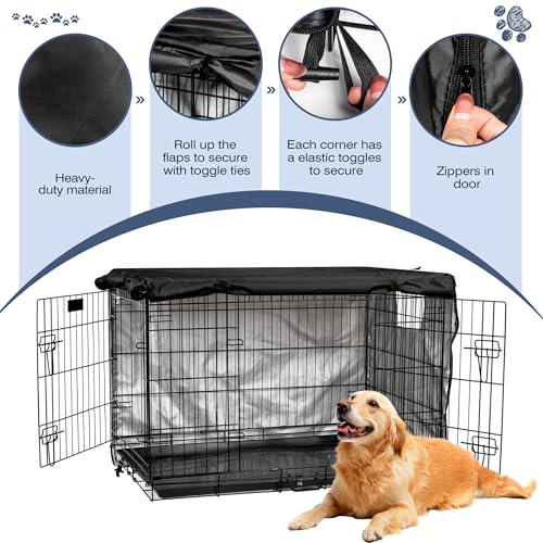 Replacement Dog Crate Cover (Black / 42 inch)