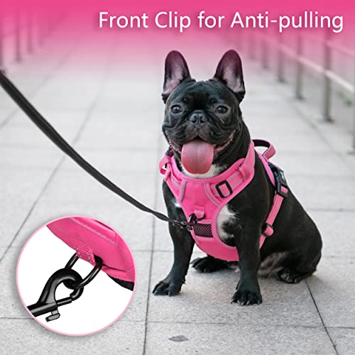 No Pull Dog Harness (Medium / Pink(Matching Trim))