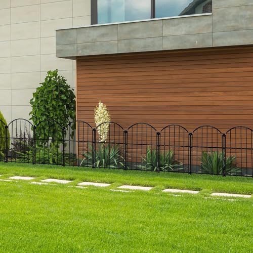 Decorative Garden Fence (Black / 17 in(H))