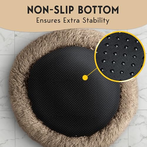 XL Dog Bed for Large Sized Dog (Beige / X-Large - 45"L x 45"W x 8"Th)