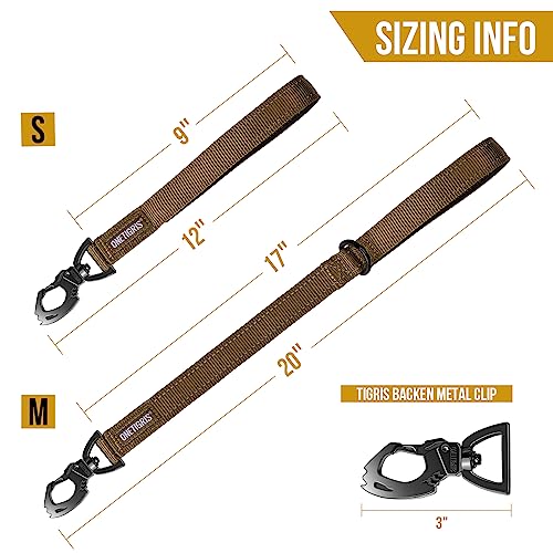 Short Traffic Dog Leash for Small Medium Large Dogs (S / Brown)