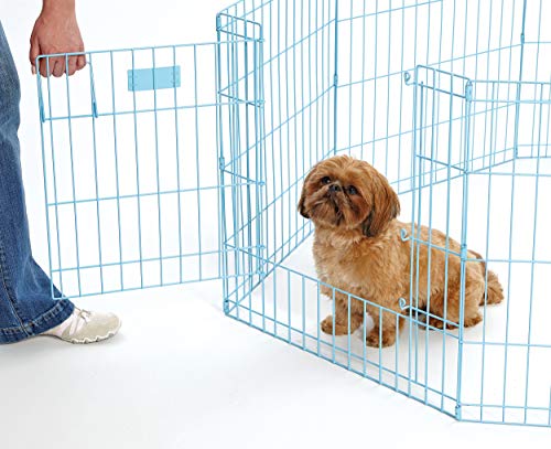 MidWest 24 Inch Blue Exercise Pen (Blue w/ Door / 24" H)