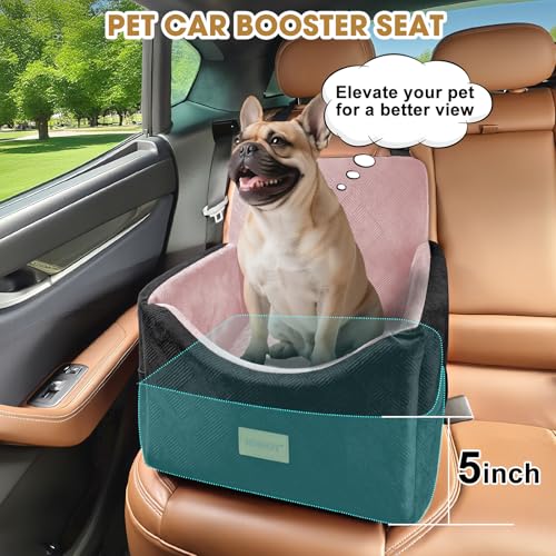 Dog Car Seats for Small Medium Dogs Under 35lbs (Black Pink / Small/Medium)