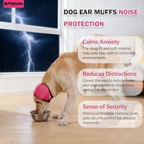 Dog Ear Covers for Grooming (Pink / S(Head Circle:10-14))
