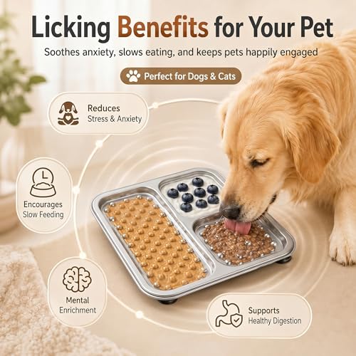 Stainless Steel Lick Mat for Dogs & Cats (1 Pack)