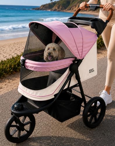 No Zip AT3 Pet Stroller for Cats (Wild Flower)