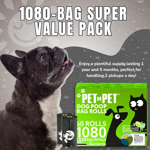 Poop Bags for Dogs (Black - Unscented)