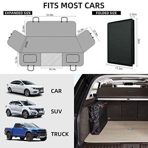 Hard Bottom Dog Car Seat Cover for Back Seat (Grey / For Car/SUV/Small Truck)