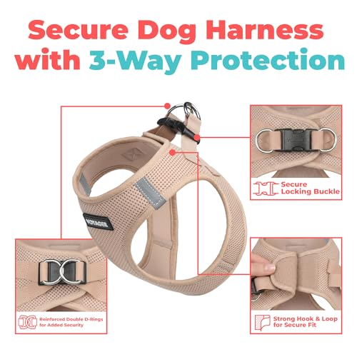 Voyager Step in Air Dog Vest Harness (Khaki / L (Chest: 18 - 20.5"))
