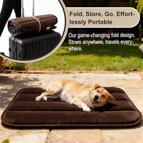 Dog Crate Pad (M(28"*16"*1.5") / New-Dark Brown-1pc)