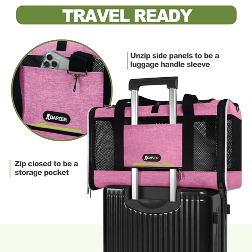 Cat Carrier 18x11x11 Delta Airline Approved (Pink / 18.0"L x 11.0"W x 11.0"H)