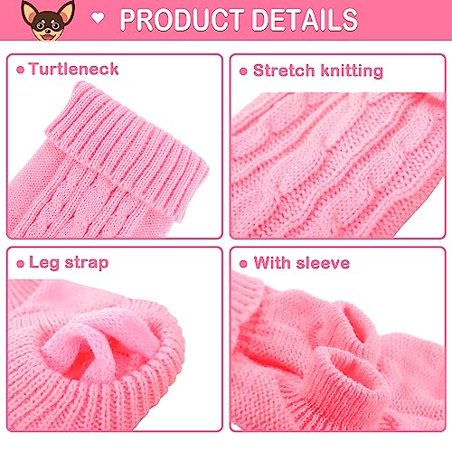Chihuahua Yorkie Sweater (X-Small / Rose-Pink)