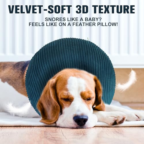 Inflatable Dog Cone Collar (Navy Blue / M(Neck: 13"-16" | Diameter: 16.5"))